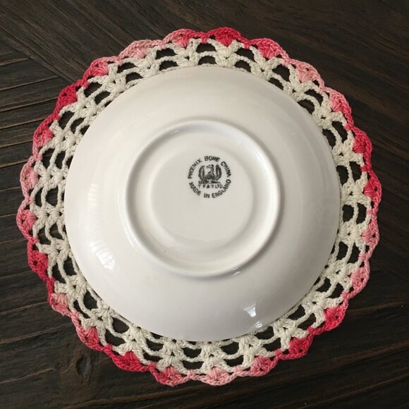 Phoenix Hand Painted Flowers White English Bone China Teacup & Saucer Set - Picture 5 of 10